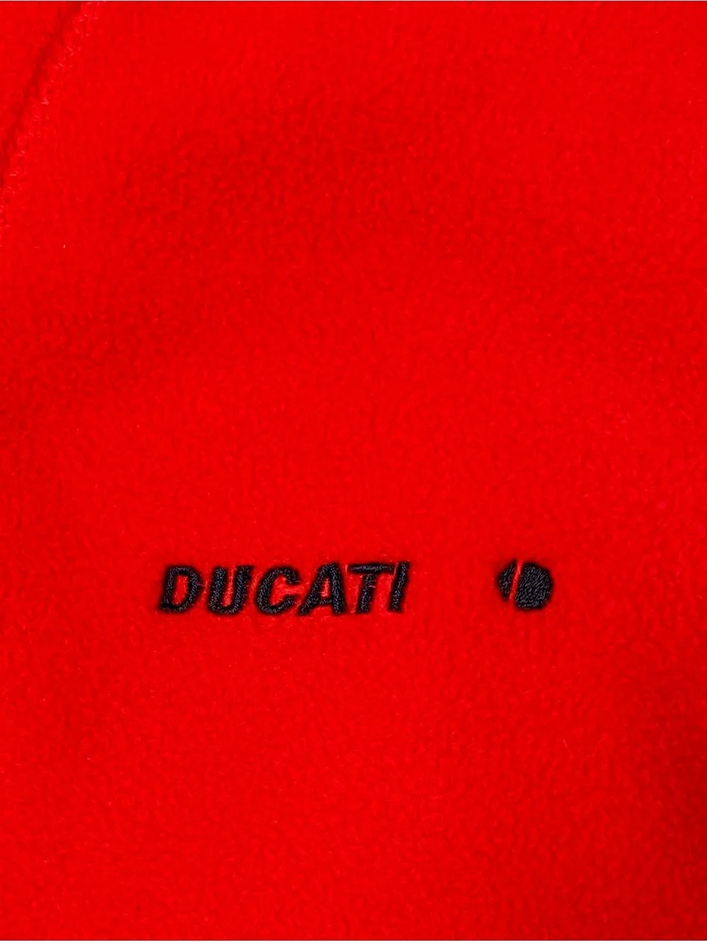 Vintage Ducati Shell Advance Pullover Men’s L Loose Fit Red Fleece Jacket Boxy